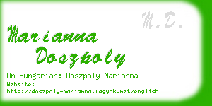 marianna doszpoly business card